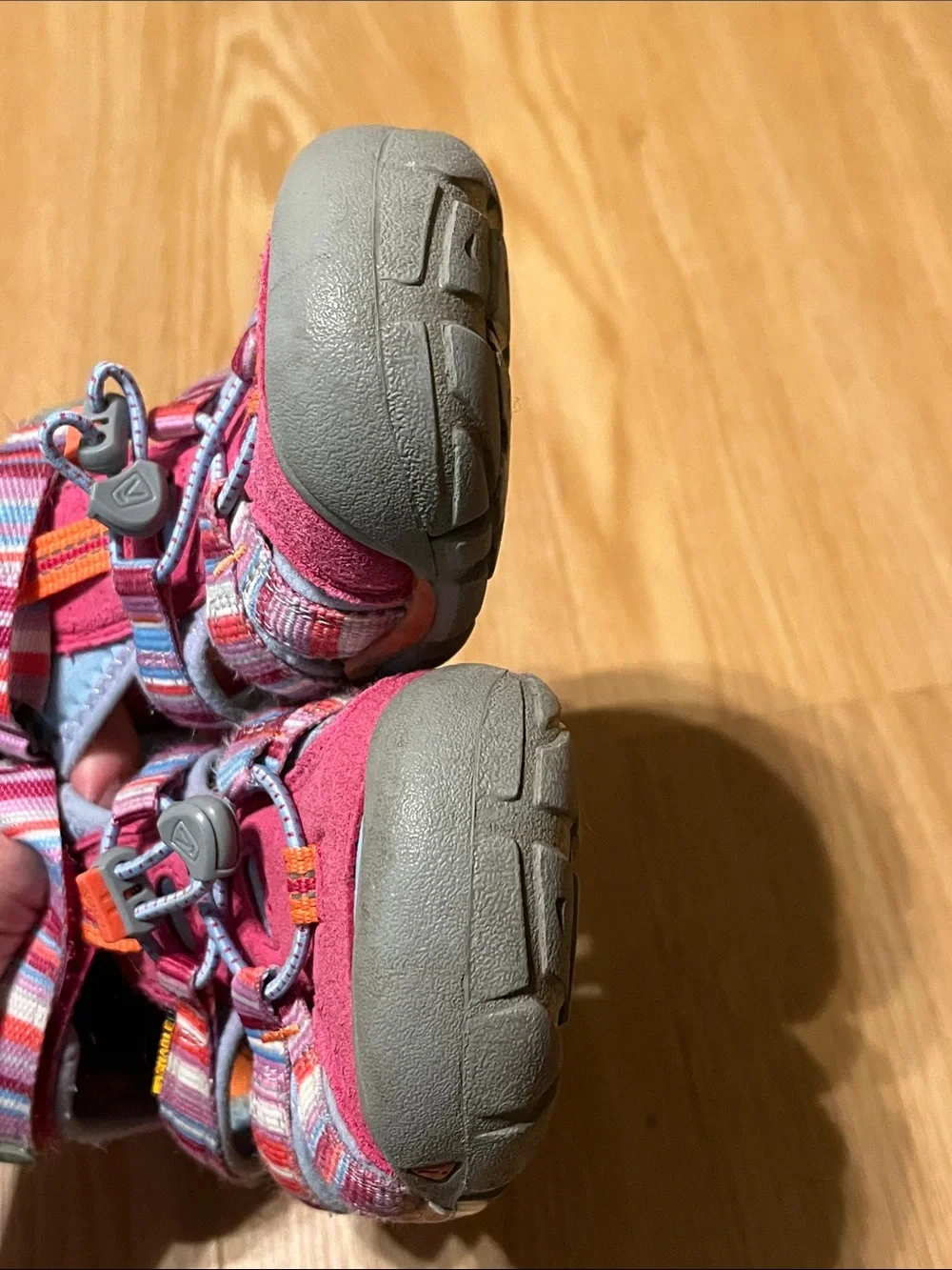 KEEN Seacamp Kids Pink & Orange Multistripe Closed-Toe Water Sandals